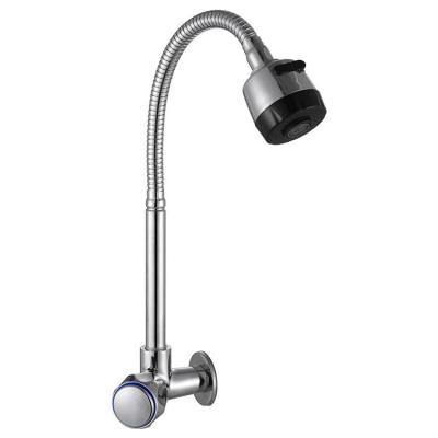 China Sense Faucets Limited Time Goods Single Hole Kitchen Faucet Wall Mounted Kitchen Water Faucet for sale