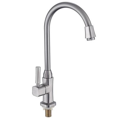 China New Brushed Faucets Zinc Alloy Metered Zinc Handle Kitchen Sink Faucet for sale