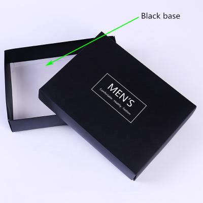 China Customized Luxury Foldable Mens Underwear Dressing Lid Recyclable Stocked Sample And Base Paper Gift Packaging Box for sale