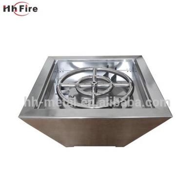 China Stored Square 304 Stainless Steel Outdoor Stately High Fire Bowls for sale