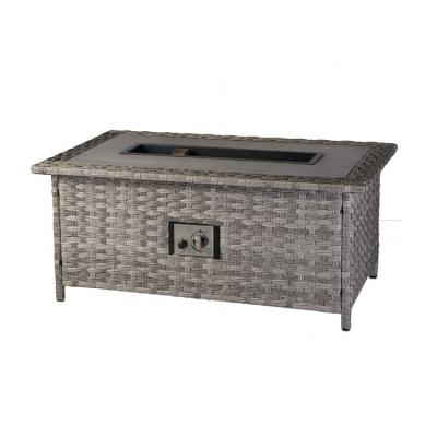 China Rectangular Modern Fire Stocked Outdoor Bases Pit Table for sale