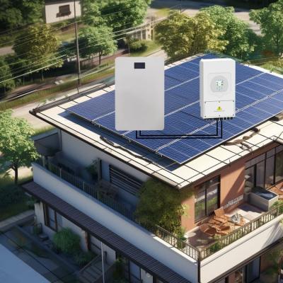 China 50Ah 2,56Kwh Solar Storage System voor thuis, muur gemonteerde stapelbare zonnebatterijen Te koop