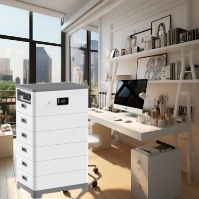 China 15.36kwh 15S1P Residential Battery Storage System, LiFePO4 Stapelbare zonnebatterijen Te koop