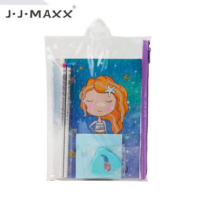 China 5pcs stationery set contains pencil case pencil and notebook etc. cute style stationery gift. set kids stationary set stationery for sale