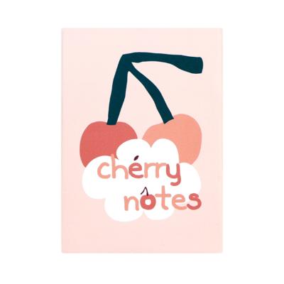 China Hot Amazon Cherry Printed Self-Stick Memo Pads and Bookmarks Office Stationery Foldable Sticky Notes Set for sale