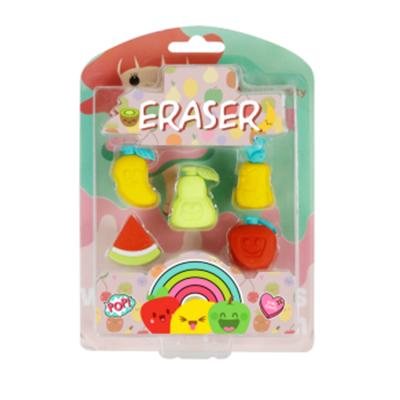 China Wholesale for Kids/Students/School Girls/Boys Good Quality Customized 3d Features Apple Mango Watermelon Erasers for sale