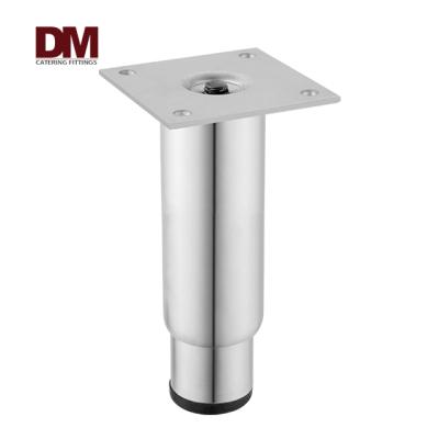 China Heavy Duty 50.8mm O.D. Adjustable Stainless Steel Support Leg With Backing Plate for sale