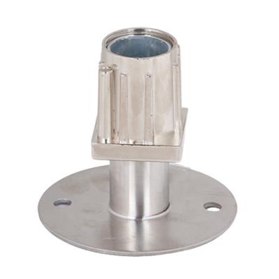 China Adjustable Flanged Cabinet 38x38mm Zamak Equipment Foot For Furniture for sale