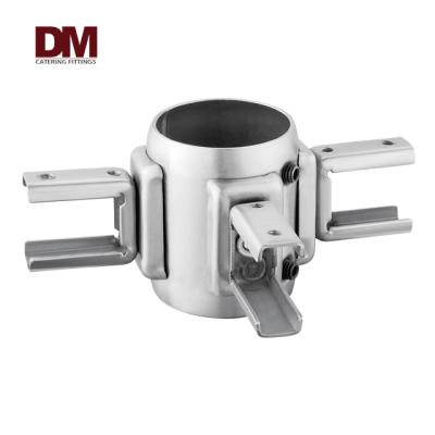 China 38mm / 41mm Square Tubing 4 Way Cross Pipe Fitting For O.D 38mm / 41mm Square Tubin for sale