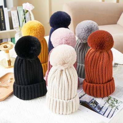 China Wholesale JOINT Cheap Pom Pom Hats Beanie Hats Winter Women Winter Knit Hat for sale