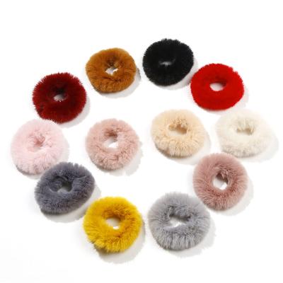 China Cute Lady Hair Accessories Fur Headband Hair Accessories Scunchie Scrunchies for sale