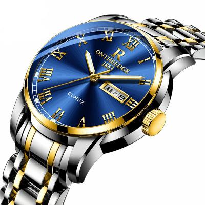 China Luxury Automatic Date Stainless Steel Quartz Movement Business Waterproof High Quality Watch For Women Men for sale