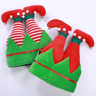 China Creative Christamas Decoration Shape Christmas Hat Clown Pants Red Green Hat For Party Decoration for sale