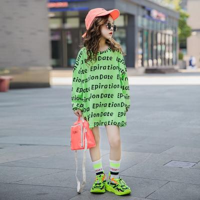 China New Fashion Anti-Static Toddler Girls Spring Autumn Long Sleeve Letter Printed Casual T-shirt Dress for sale