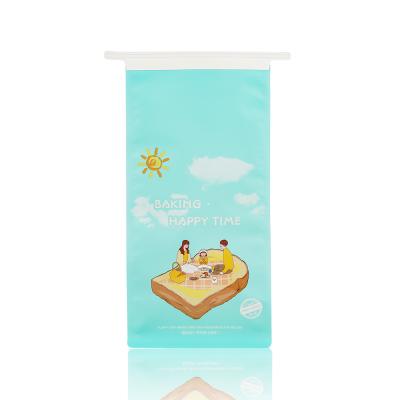 China Recyclable Custom Bread Bag For Homemade Food Storage Plastic Bags With Clear Window For Baking Stores Stand Up Pockets for sale