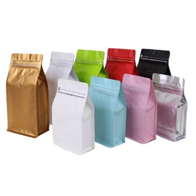 China Recyclable Resealable Kraft Paper Bags Zip Lock Black Stand Up Snacks Packaging Zipper Pouch Bags Kraft Paper Customized Color Printed for sale