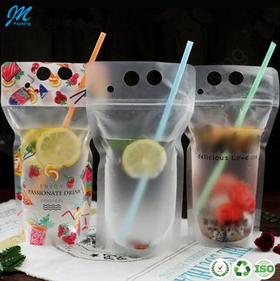 China Wholesale Recyclable Customized Printed PP Or PET Plastic Stand Up Pouch Bag With Zipper For Drinking Or Food for sale