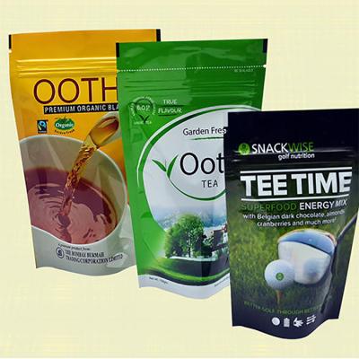 China Pouches Packaging Custom Order 50g 250g 500g Bean Protein Coffee Tea Packaging Logo Design Offset Printing Mini Bags Plastic Mylar Pouch for sale