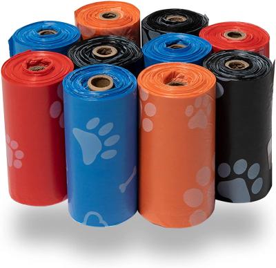 China Sustainable Custom Dog Poop Bags For Waste Cleaning Doggie Roll Replacements For Outdoor Puppy Travel Pet Biodegradable Walking Bag for sale