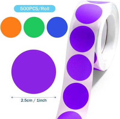 China Dot Stickers Colored Circle Round Color Coded Dots Stickers Label Rolls Waterproof Removable Sticker for Office, Inventory Labeling for sale