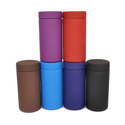 China RTCO Plastic Medicine Food Container Sports Nutrition Package Soft Touch Plastic Canister for sale