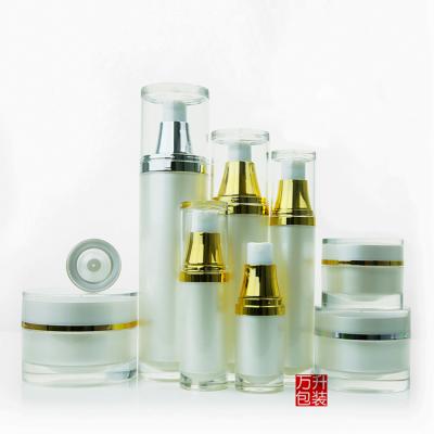 China Personal Care 50g Acrylic Cosmetic Package Acrylic Jar And Bottle for sale