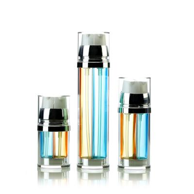 China Double Tube Personal Care 100ml Cosmetic Lotion Bottle Acrylic Container for sale