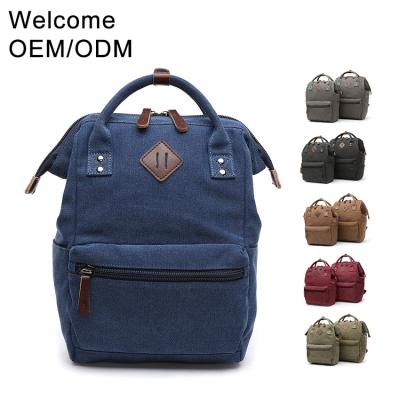 China Hot sale anti-theft washed canvas drawstring rucksack rucksack lady laptop bag leisure canvas school bagpack for sale