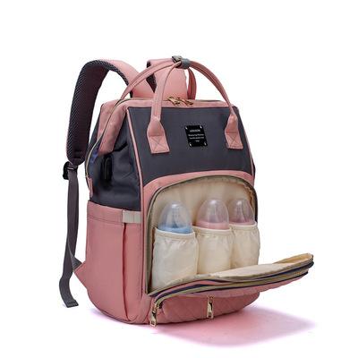 China With USB Multifunctional Newborn Travel Backpack Custom Diaper Waterproof 2021Mummy Diaper Bag For Baby Care Large Capacity Stylish Durable for sale