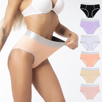 China High Rise 100% Cotton Breathable Underwear Women High Rise Dropshipping Plus Size Cotton Period Panties For Ladies for sale