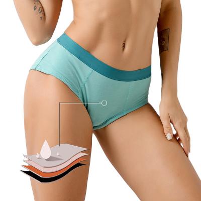 China Antibacterial Hot Selling Women's 4 Leak Proof Panties Menstrual Period Pants Girl Quick Absorbent Cotton Teenager Underwear Waterproof Briefs for sale