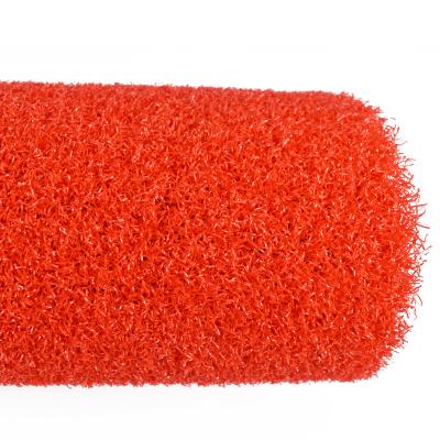 China Eco-friendly Red Color Putting Turf For Home Use Artificial Indoor Decoration 15mm Hottest Size Lawn Mat for sale