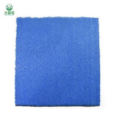 China Factory Eco-friendly Blue Waterproof Outdoor Plastic Color Feature Material Garden Air Decor Eco-Friendly Synthetic Grass for sale