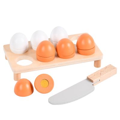 China Wooden Egg Duck Mix Baby Puzzle Lightening Net Play House Wooden Toy for sale