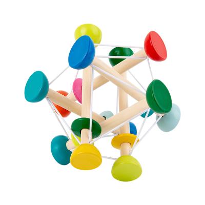 China Creative Wooden Bouncy Sensory Toys Kids Educational Early Childhood Education Squeeze Grip Training Wooden Ball Toys For Children for sale