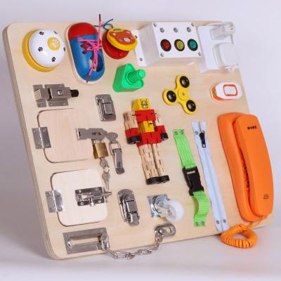 China Improve Child's Hands-on Ability Montessori Busy Board for Child-Busy Board Toys Learn to Dress Toys for 1 2 3 Kids 4 Year Old - Study Toy for Airplane or for sale