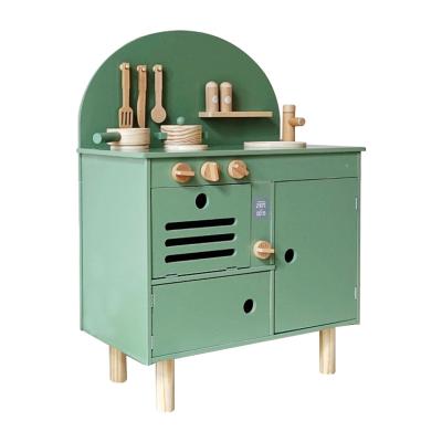 China INS Style Wooden Hot Selling Nordic Wooden Kitchen Toys Simple Wooden Children's Kitchen Large Toys for sale