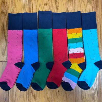 China Fashion Designer Happy QUICK DRY Women's Pure Cotton Paris Socks Hoops Luxury FF Sports Socks GG Hose for sale