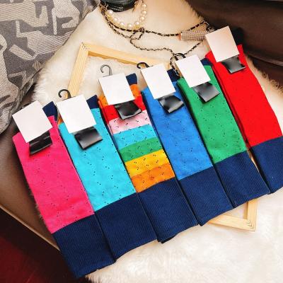 China Luxury QUICK DRY GG socks women socks fashion 100% pure cotton stand up socks accept casual high men's colors custom anklet, unisex knitted for sale