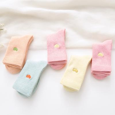 China QUICK DRY cotton women's socks, slapped macaroon like pattern socks, small fresh towels, home floor women's socks, thickening for sale