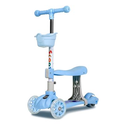 China Child Kids 3 Levels Height Adjustable Kick Scooter Widen Thicken Safe Pedal Kids Scooter for sale