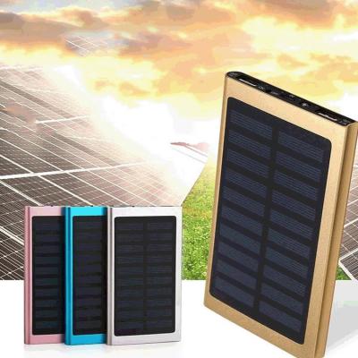 China Dual USB Mini Slim Solar Power Bank 20000mAh Solar Power Bank for sale