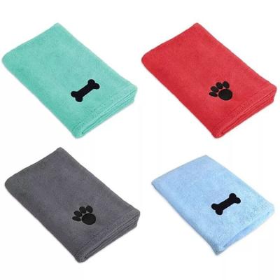 China Stocked Pet Dog Cat Drying Towel Small Medium Large Dogs and Cats Bathing and Grooming Towel Pet Towel for sale