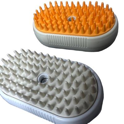 China Stocked WHOLESALE IN Stock 3 in 1 Cats Steam Brush Self Cleaning Cat Hair Removal Grooming Spray Steamy Brush For Cats and Dogs for sale