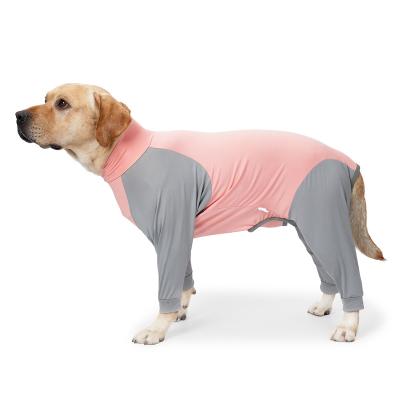 China Stocked Wholesale pet clothes dog home apparel postoperative dog four-legged clothes for sale