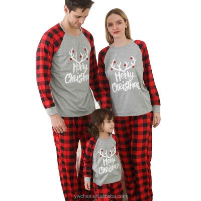 China 2021 Latest QUICK DRY Striped Christmas Halloween Pajamas Custom Design Family Christmas Pajamas for sale