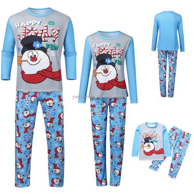 China QUICK DRY Custom Printed Breathable Round Neck Long Sleeve Ladies Family Set Christmas Pajamas for sale