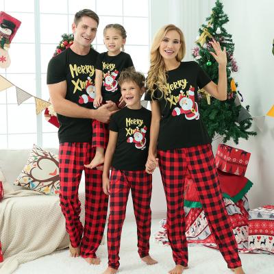 China Dropshipping 2022 QUICK DRY Christmas Pajamas Set Short Sleeves Custom Design Family Summer Christmas Pajamas In Stock for sale