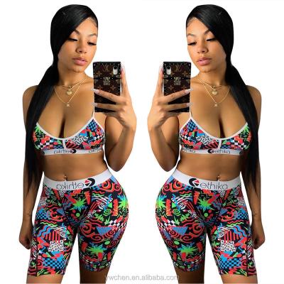 China Breathable Most Popular Fashion Printing China Products Cheap Women Short 2 Piece Sets for sale