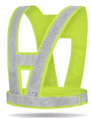 China Reflective Brand Wear Proof LED Signal Safety Vest Vests Safety Reflective Vest For Out Door Sport for sale